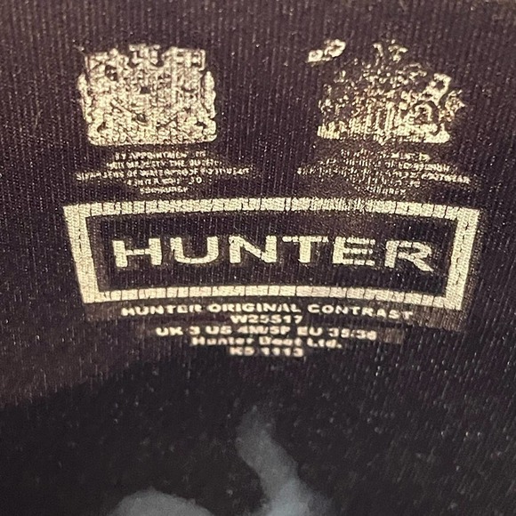 Hunter Women's Black Original Contrast Knee High Rain Boots Size US 5 - Picture 11 of 12